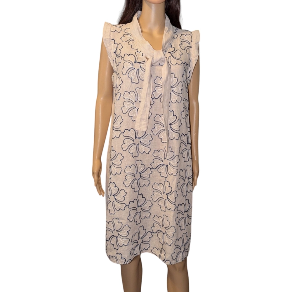 Bellambra Embroidered Linen Tunic Dress, Size XL